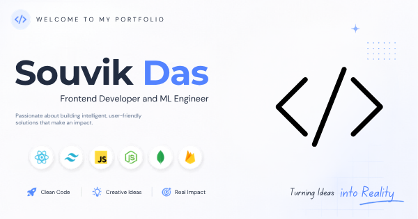 Souvik Das | Frontend Developer & ML Engineer Portfolio